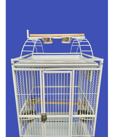 Parrot-Supplies Ohio Play Top Parrot Cage White